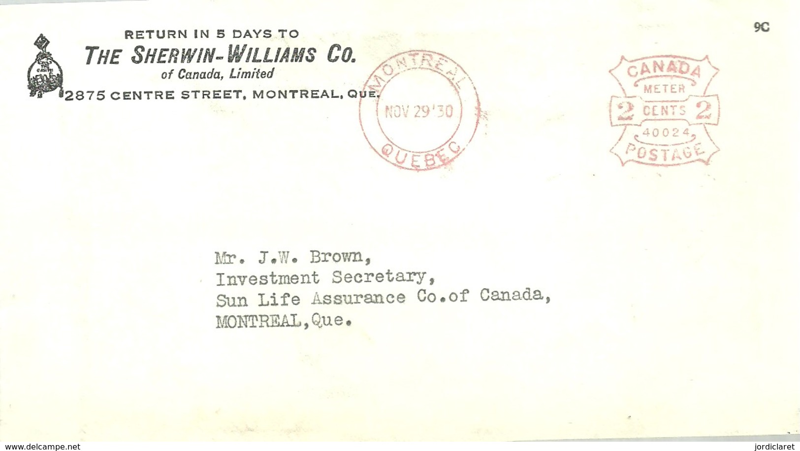 LETTER  1930  ONLY FRONT - Cartas & Documentos