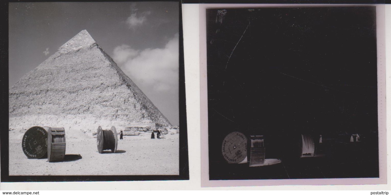 EGYPT Giza  Pyramids Celluloid Photographic Negative With Contact Print Photographs Negatives By Cynthia Ellis Egypte - Lugares