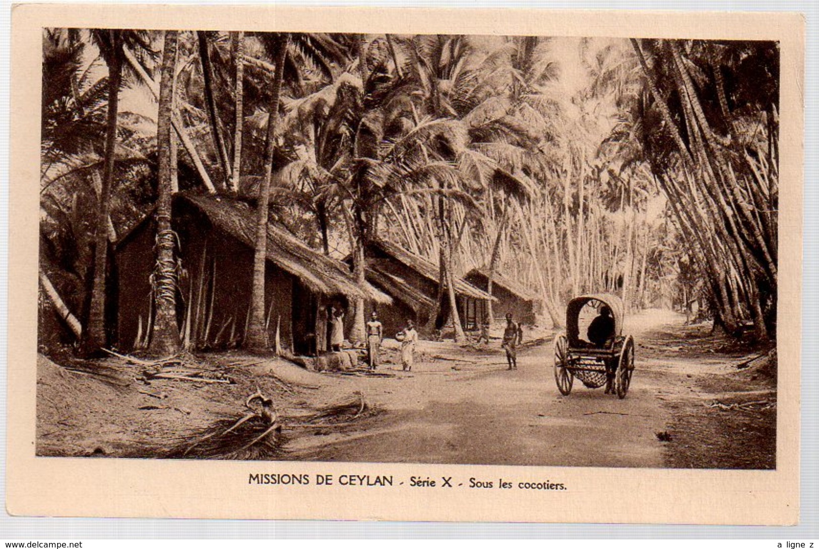 REF 367 - CPA Sri Lanka Ceylan Sous Les Cocotiers Missions - Sri Lanka (Ceylon)