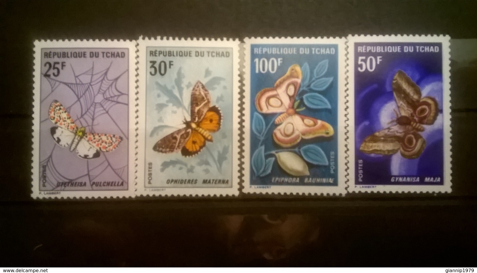 FRANCOBOLLI STAMPS CIAD TCHAD 1968 MNH** SERIE COMPLETA BUTTERFLIES FARFALLE E FALENE - Ciad (1960-...)