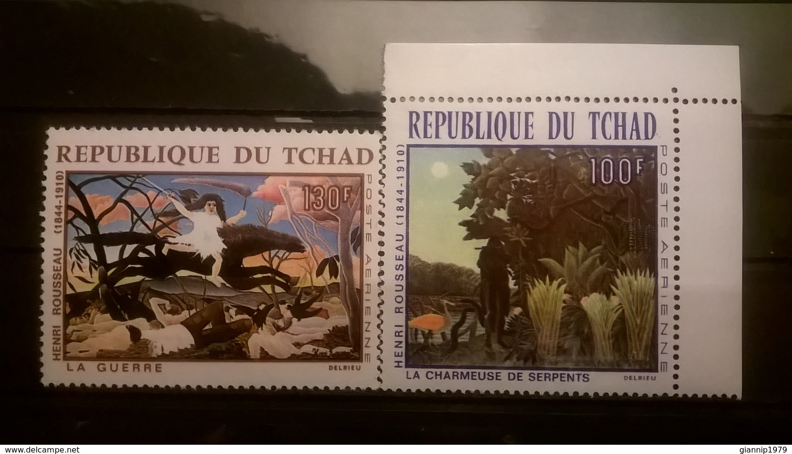 FRANCOBOLLI STAMPS CIAD TCHAD 1968 MNH** NUOVI SERIE COMPLETA AIRMAIL PAINTINGS HENRY ROUSSEAU - Ciad (1960-...)