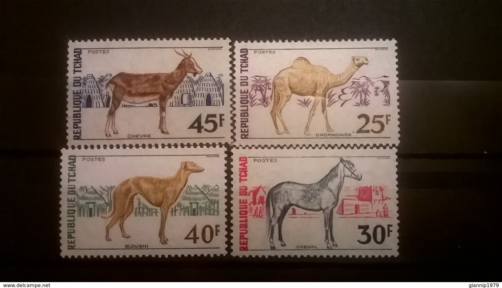 FRANCOBOLLI STAMPS CIAD TCHAD 1972 MNH** NUOVI SERIE COMPLETA ANIMALI DOMESTICI DOMESTIC ANIMALS - Ciad (1960-...)