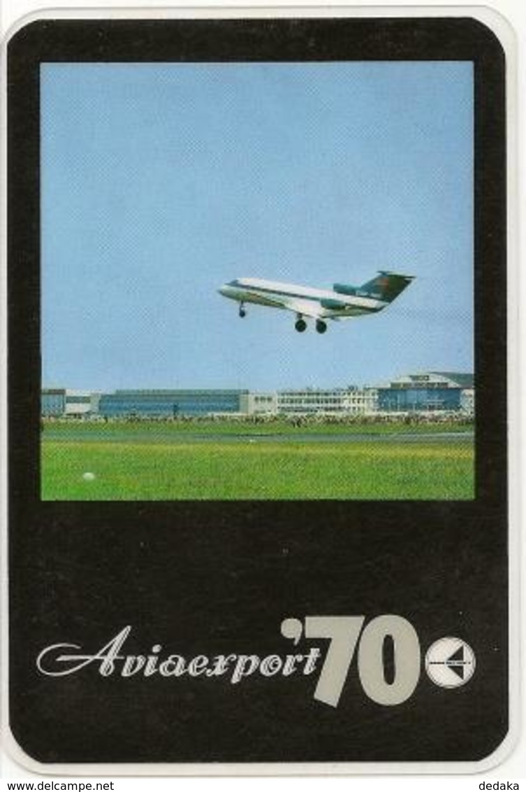 Soviet Calendar Calendar - Russia - 1970 - Aeroflot - Aircraft - Air Export - Airfield- Rarity -plastic - Petit Format : 1961-70