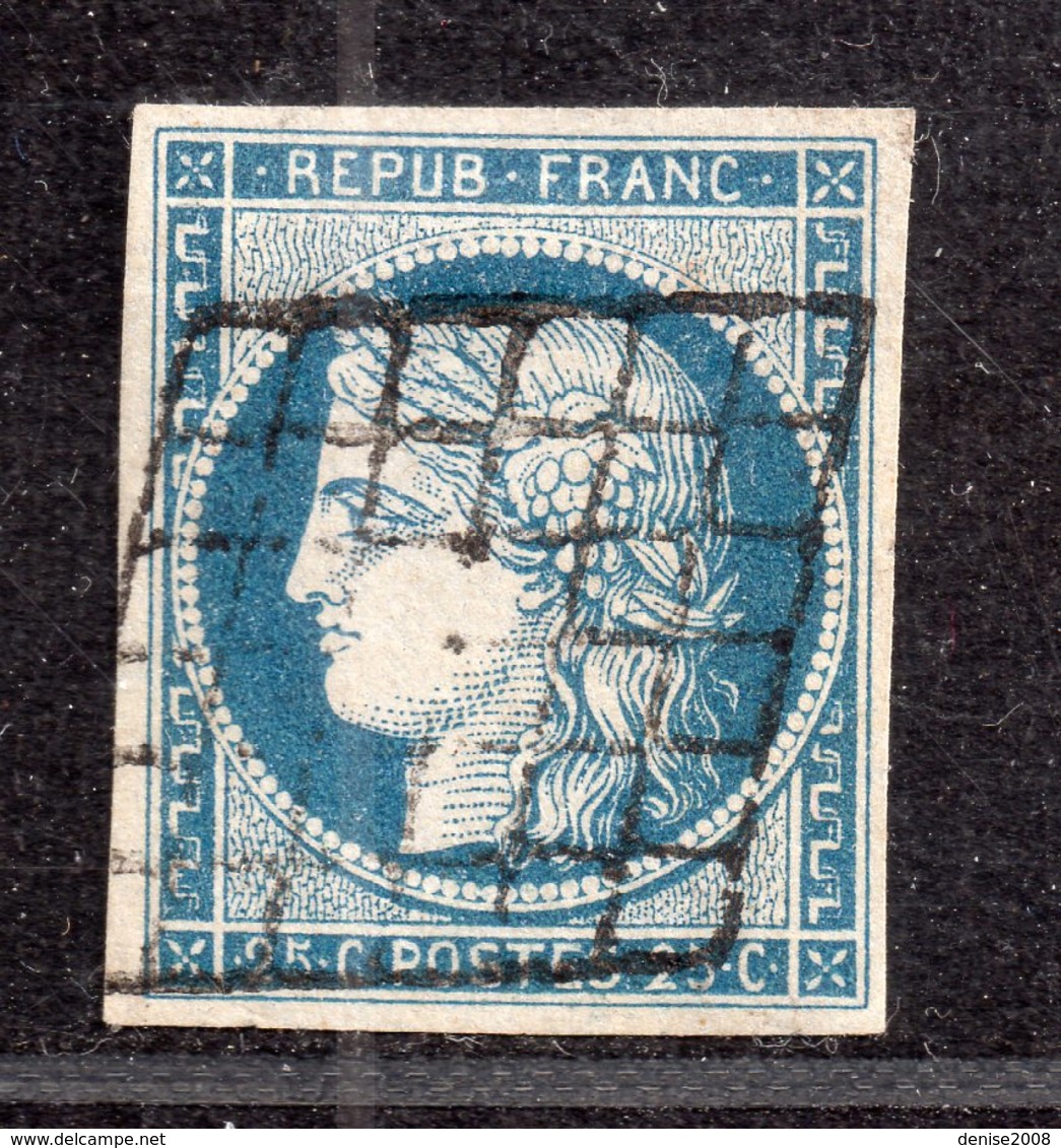 Cérès  N° 4  Avec Oblitération Grille De 1849  TTB - 1849-1850 Ceres