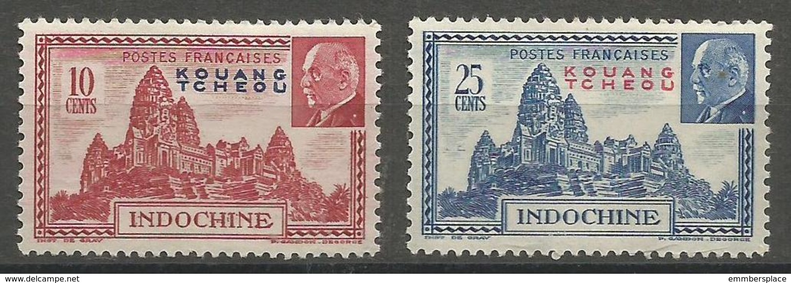 Kouang-Tcheou - 1941 Marshall Petain  MH *     Sc 135-6 - Ongebruikt