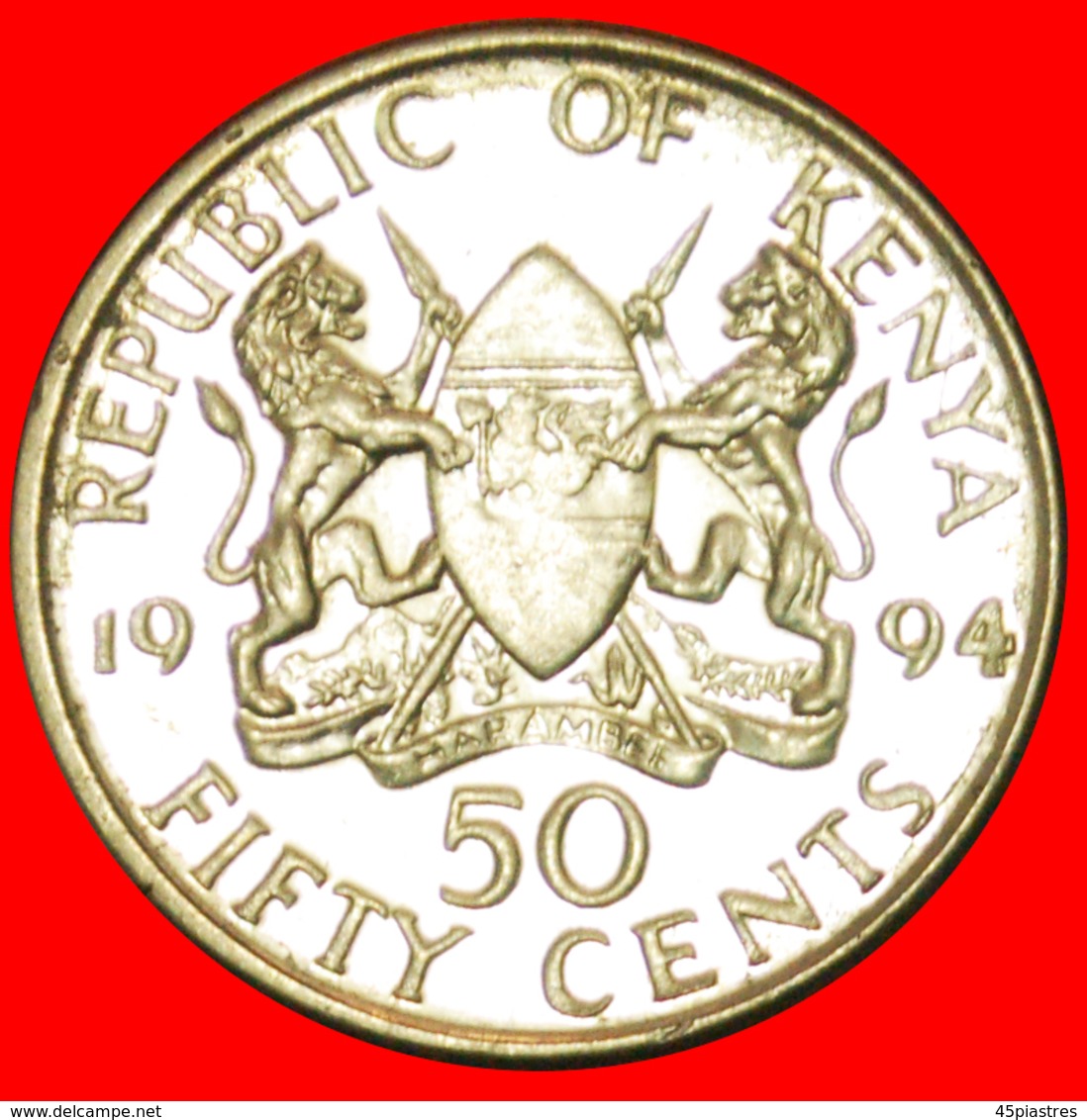 # COCK: KENYA ★ 50 CENTS 1994 YEAR=TYPE MINT LUSTER! LOW START ★ NO RESERVE! - Kenya