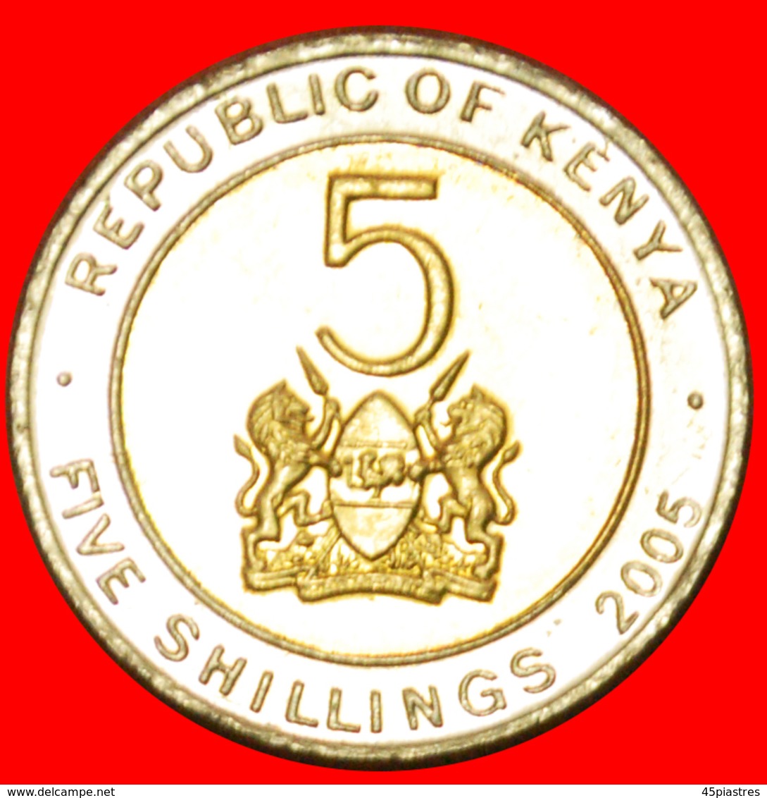 # COCK (2005-2009): KENYA ★ 5 SHILLINGS 2005 MINT LUSTER! LOW START ★ NO RESERVE! Mzee Jomo Kenyatta (1964-1978) - Kenya