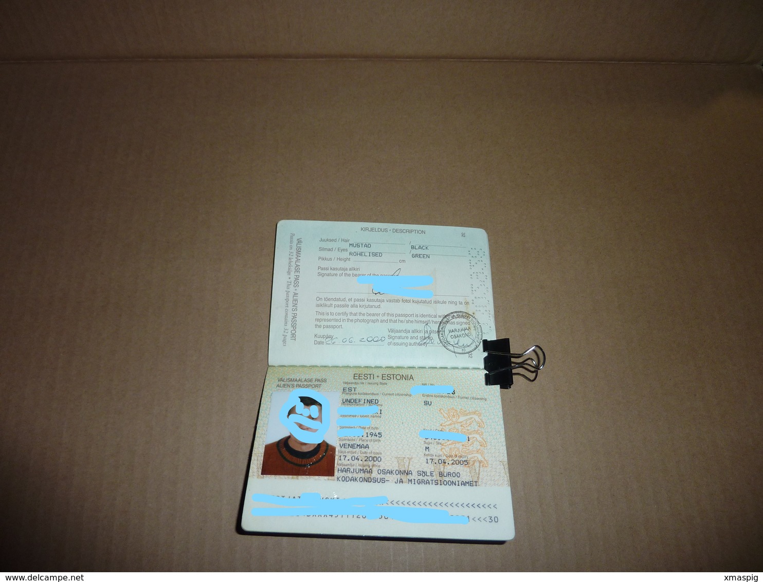 Alien Passport Fremdenpass Passeport étranger Estonia 2000 - Documenti Storici