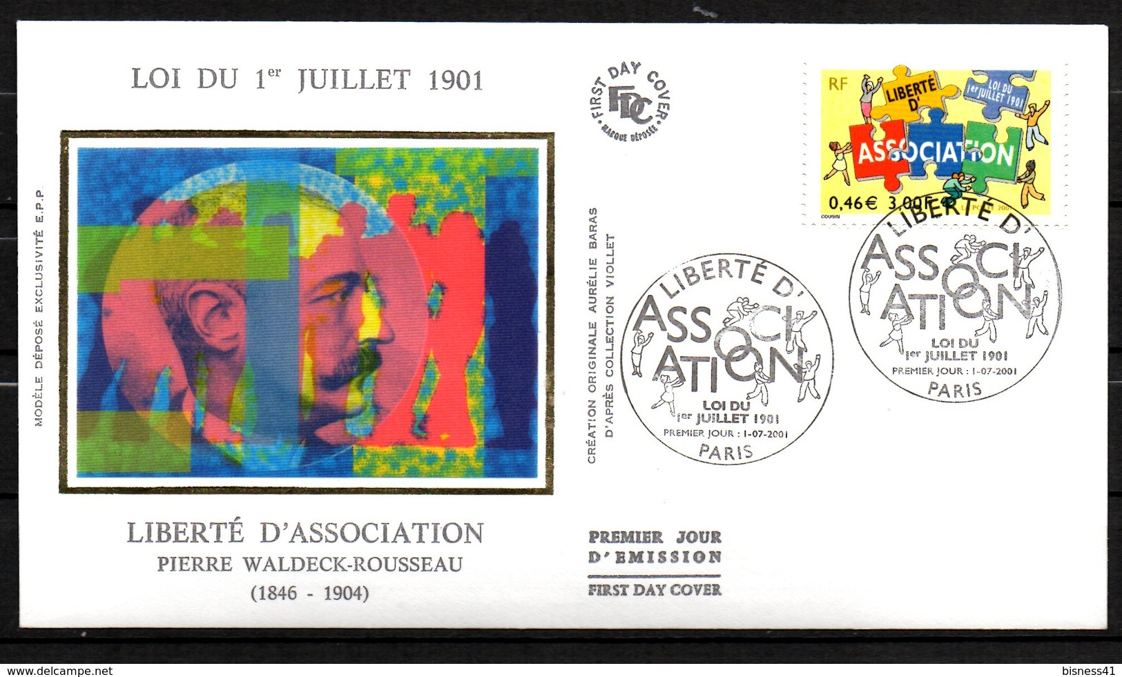 Libertée D'association Waldeck Rousseau   3404   // Premier Jour FDC   //  2001 - 2000-2009