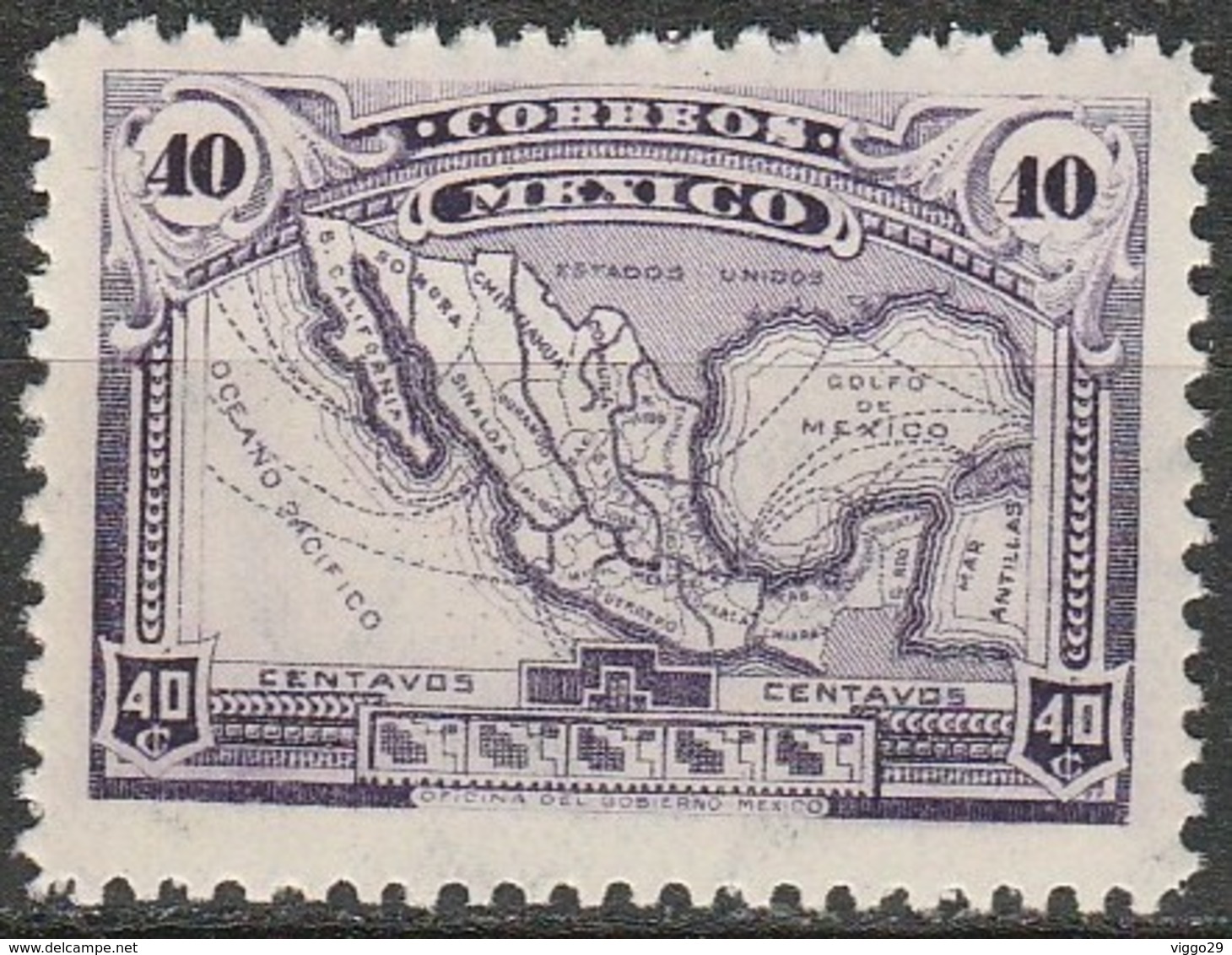 Mexico 1917, Maps (MNH, **) - México