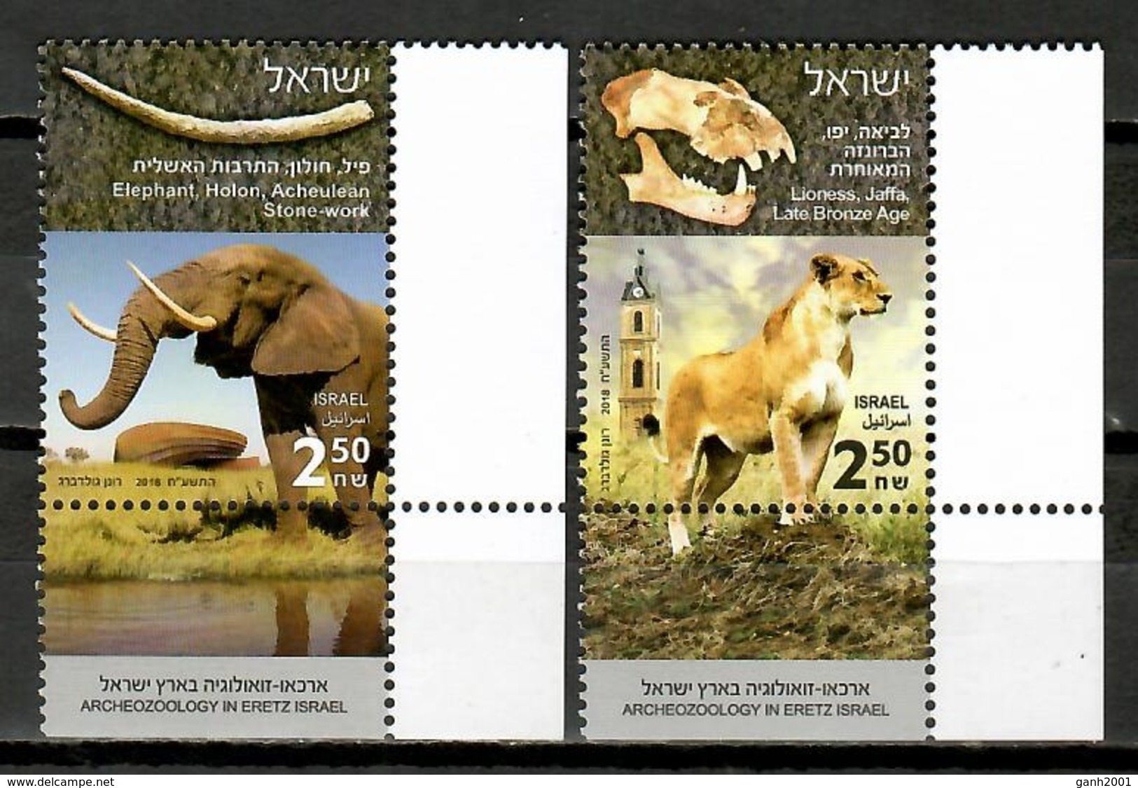 Israel 2018 / Archeology Lion Elephant MNH Mamíferos Arqueología Säugetiere / Cu10222  30 - Otros & Sin Clasificación