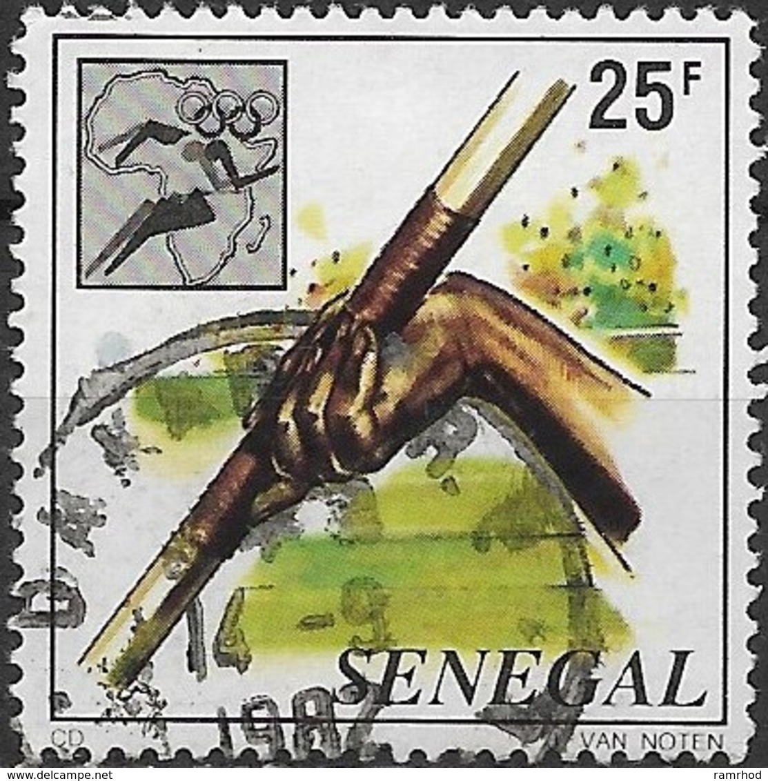 SENEGAL 1980 First African Athletic Championships -  25f - Javelin FU - Sénégal (1960-...)