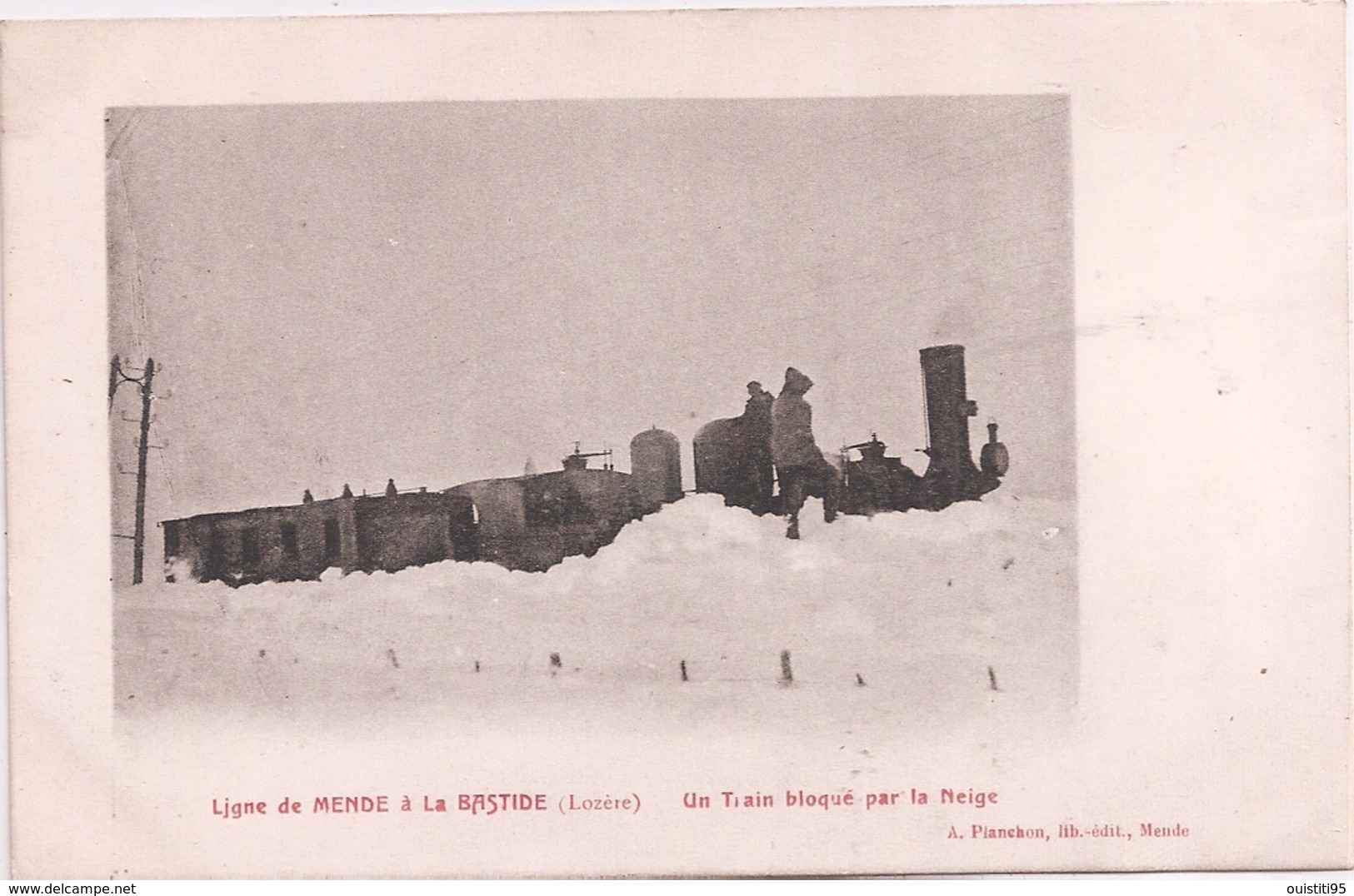 CPA - Ligne De Mende à La Bastide - Un Train  Bloqué Par La Neige - Mende