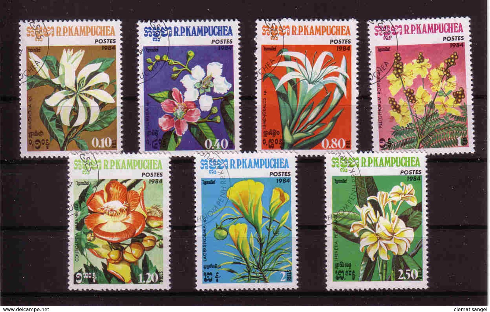 250b * KAMPUCHEA * BLUMEN * GESTEMPELT ** !! - Kampuchea