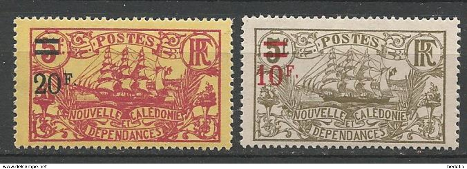 NOUVELLE CALEDONIE N° 137 Et 138 NEUF* TRACE DE CHARNIERE / MH - Unused Stamps