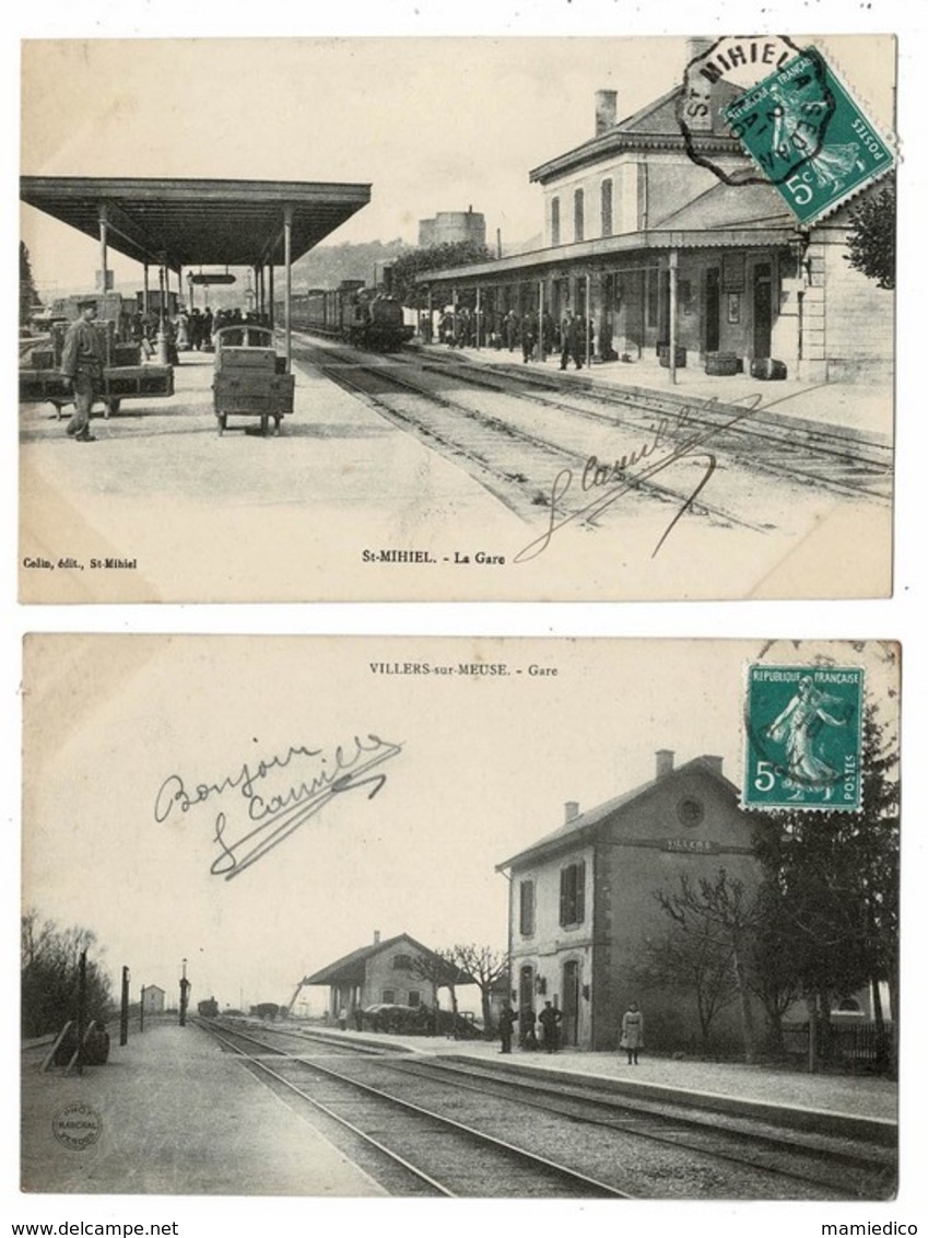 40CP(SNCF St Mihiel+Villers/M+Achères)Montgolfière Hangar+Conscrits+Femme Ermite+Fantaisies+Brodée+Milit+HacquevilleN°94 - 5 - 99 Postales