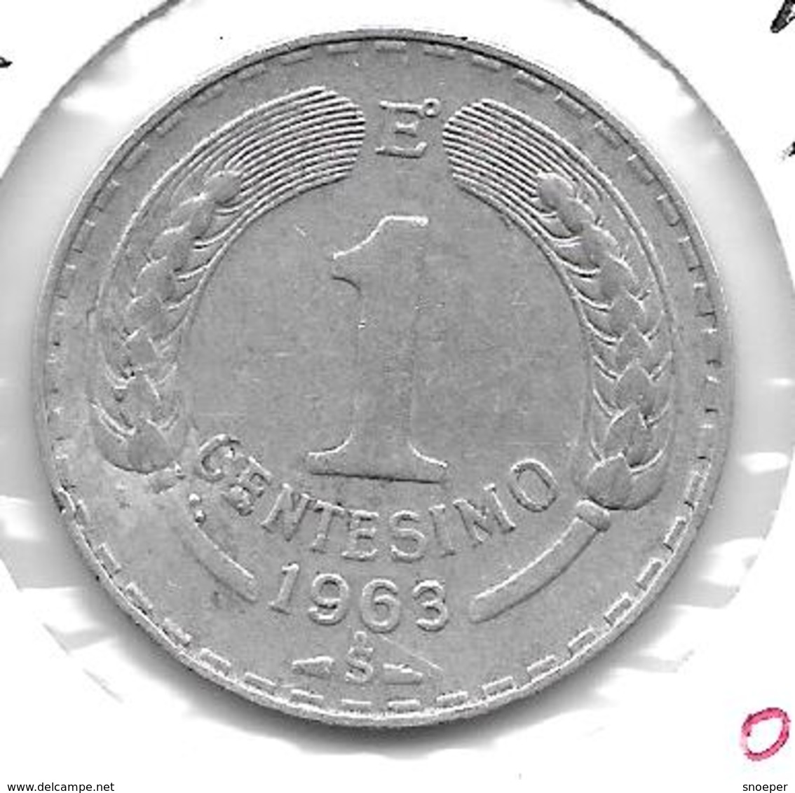 *chile 1 Centavo 1963  Km 189 - Chili