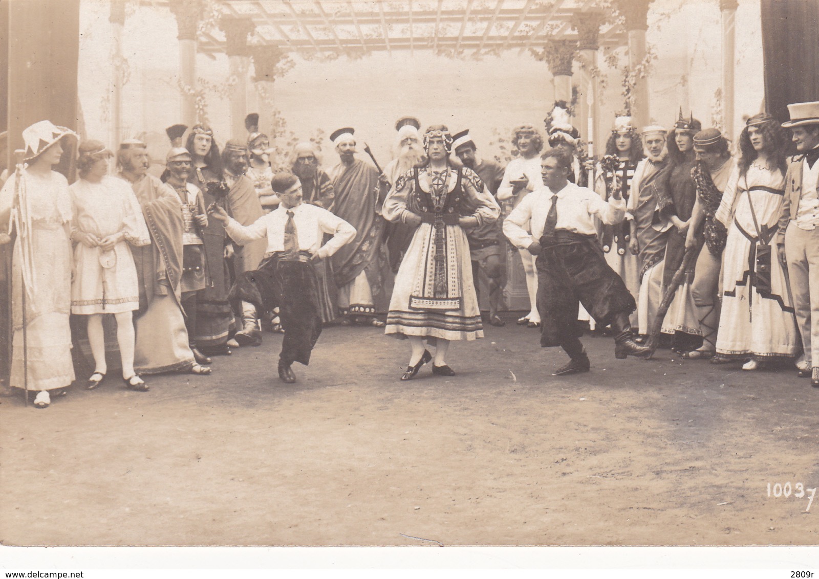 Troupe De Théatre A Identifier Lot De 6 Cartes - Artistes