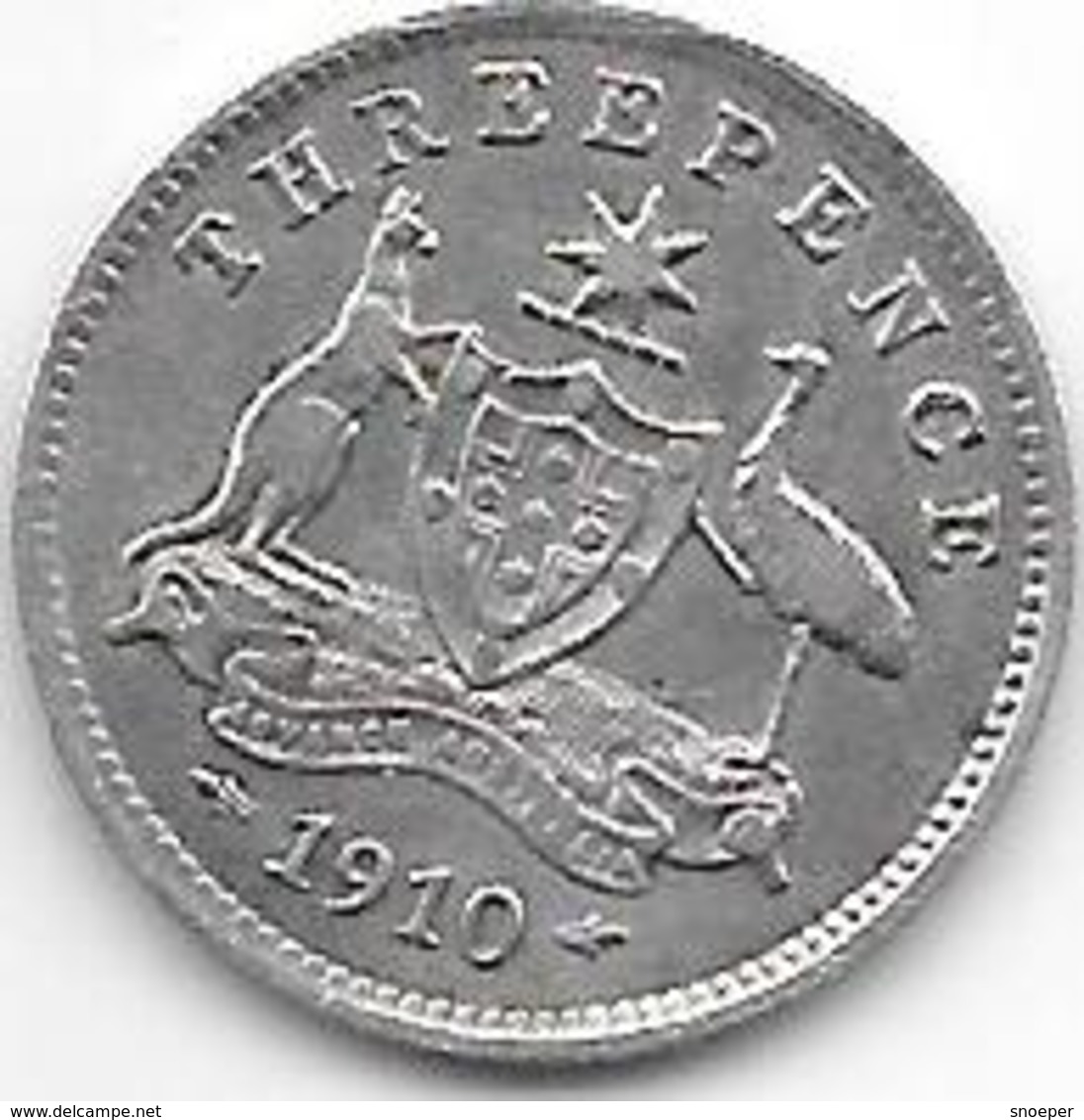 *australia 13 Pence  1910 ,km 18    Xf !!!!!! - Threepence