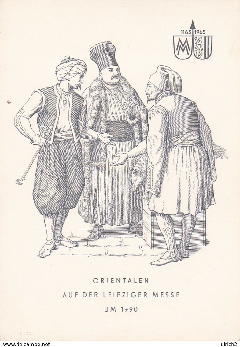 AK Orientalen Auf Der Leipziger Messe - Sondermarken Und Sonderstempel Leipziger Messe 1965 (1250) - Brieven En Documenten