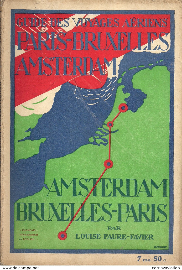Aviation - Guide Voyages Aériens Paris-Bruxelles-Amsterdam - 1922 - 1901-1940