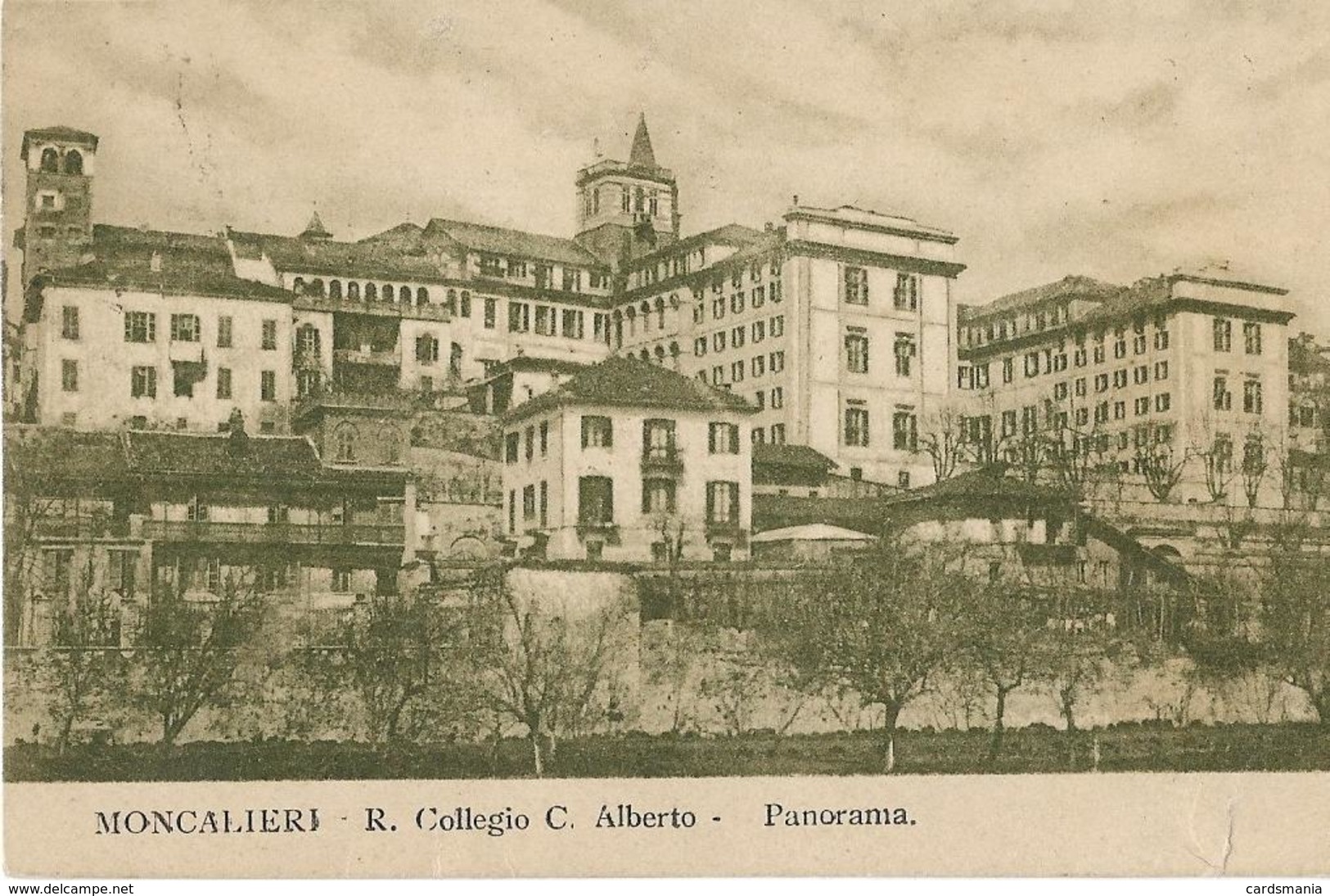 MONCALIERI(TORINO)-Real Collegio E Panorama-1923 - Moncalieri