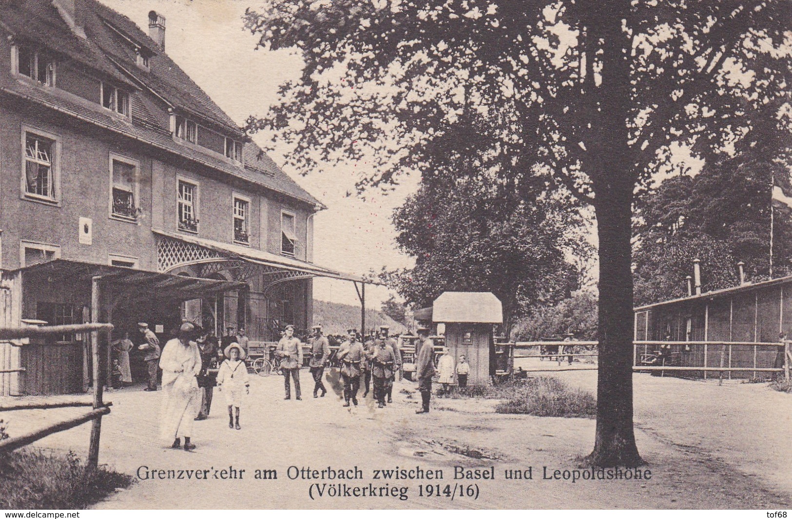 Grenzverkehr Am Otterbach Zwischen Basel Und Leopoldshöhe Weil Am Rhein 1916 - Weil Am Rhein