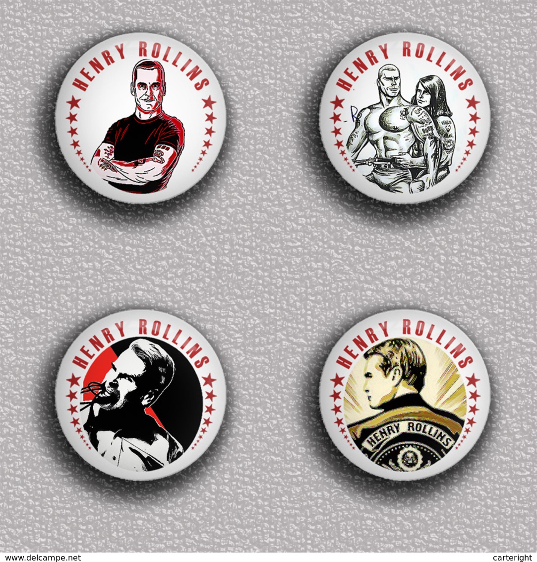 35 X Henry Rollins ROCK Music Fan ART BADGE BUTTON PIN SET (1inch/25mm Diameter) - Musique