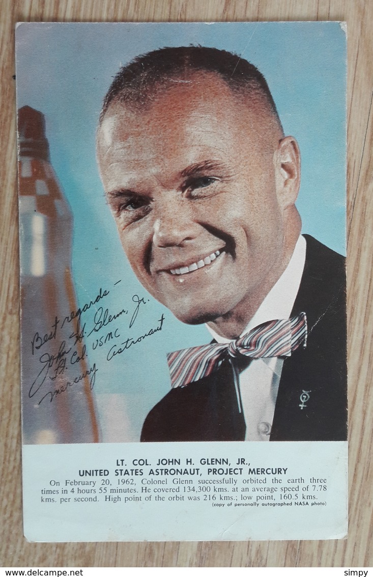 John H. Glenn Jr. United States Astronaut Card - Astronomie