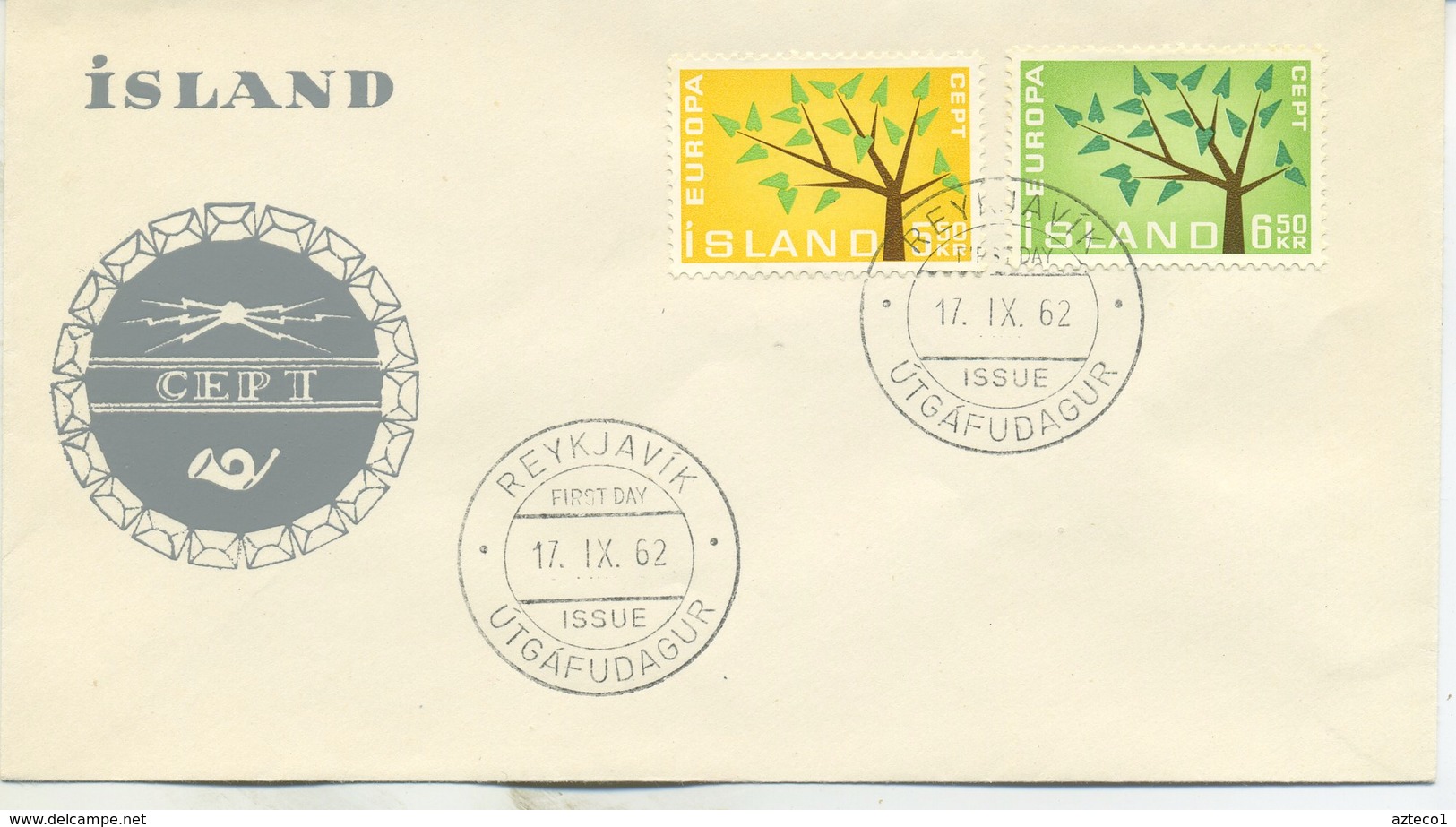 ISLANDA - FDC 1962  - EUROPA UNITA - CEPT - FDC