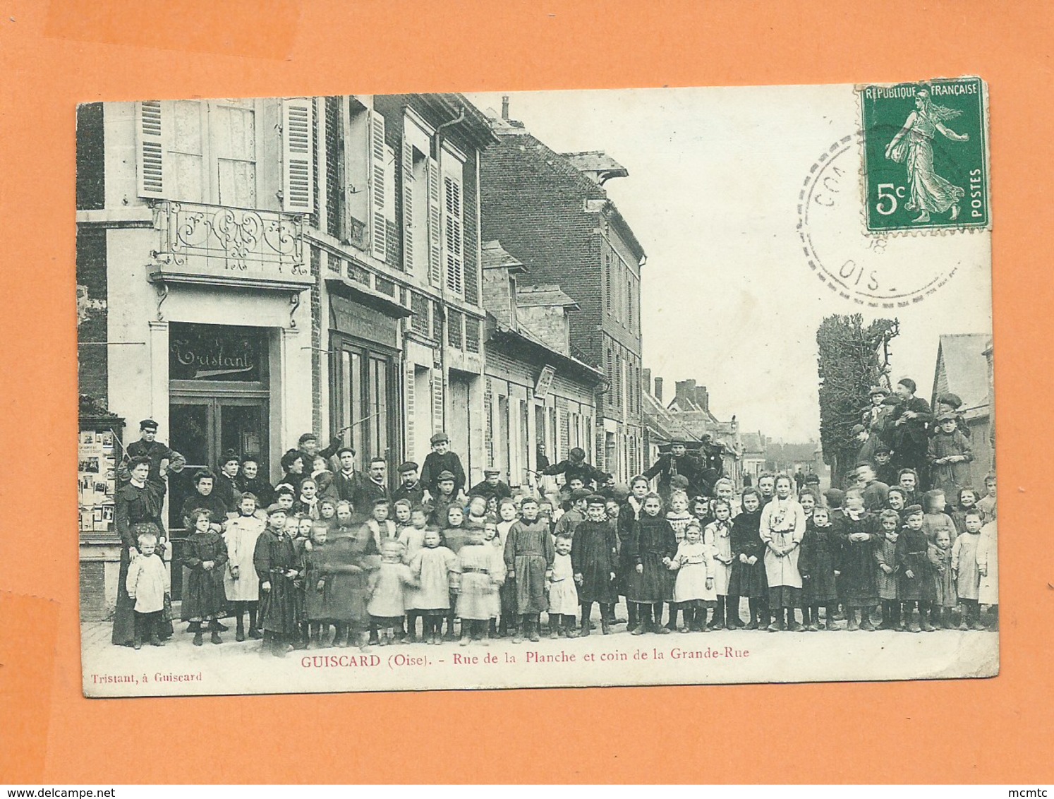 CPA  Décollée - Guiscard  -(Oise) - Rue De La Planche Et Coin De La Grande Rue - Guiscard