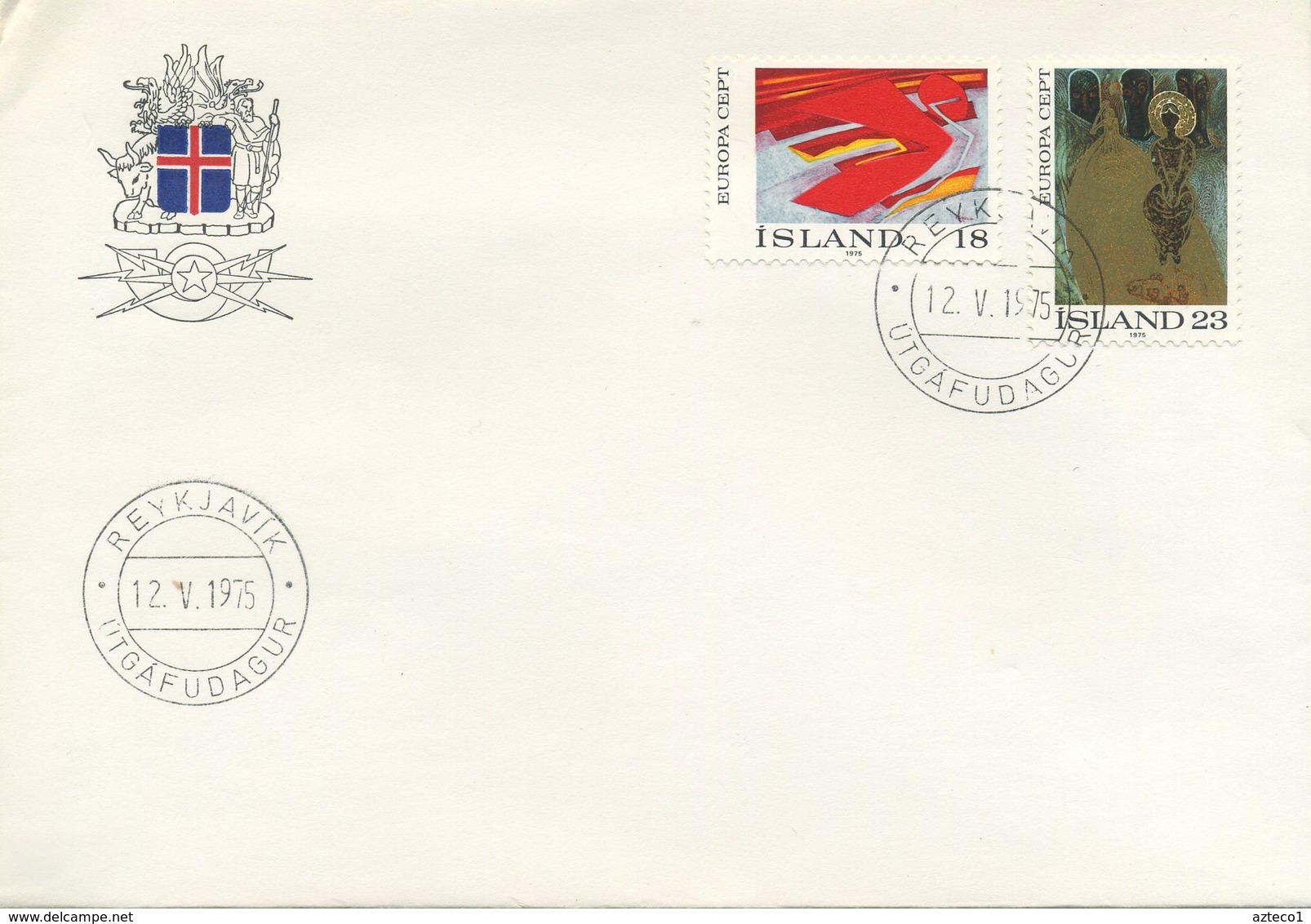 ISLANDA - FDC 1975  - EUROPA UNITA - CEPT - ARTE - FDC