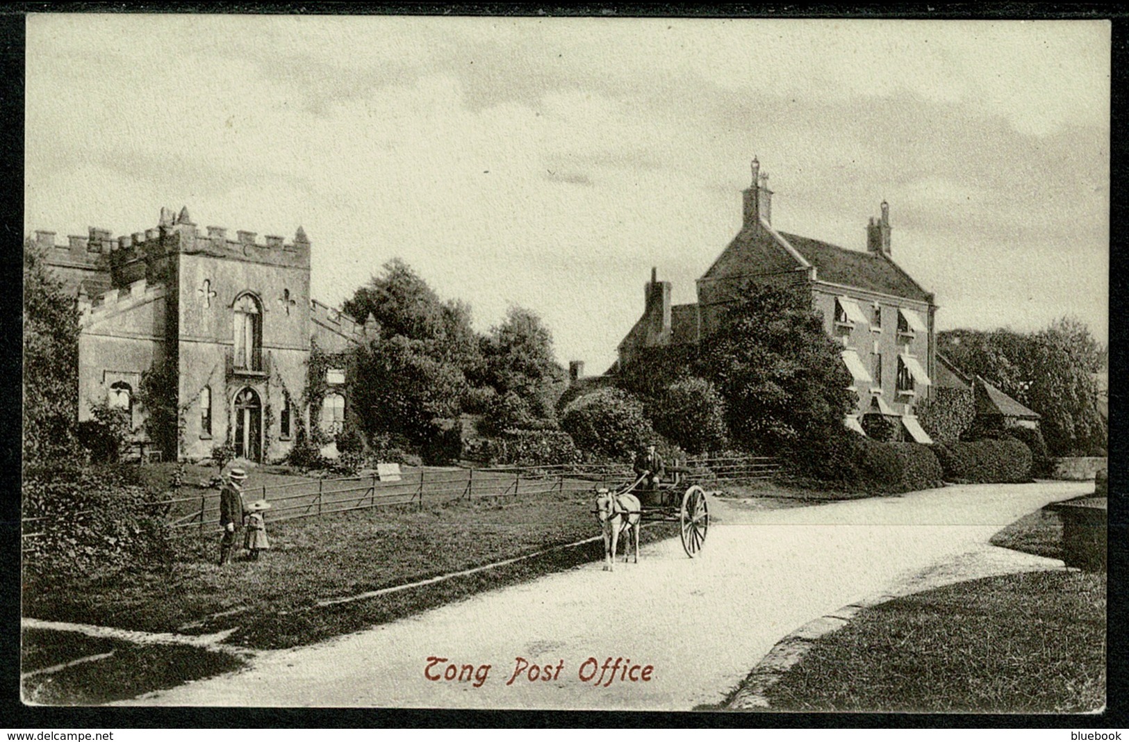 Ref 1250 - Early Postcard - Tong Post Office - Shropshire Salop - Shropshire