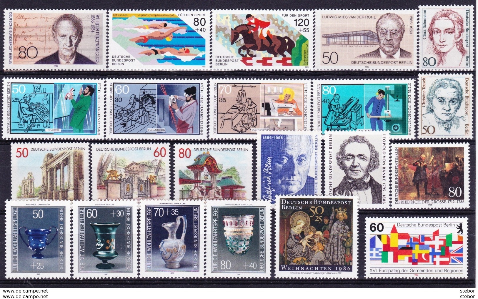 Duitsland Berlin 1986 Compleet **, Zeer Mooi Lot K 301 ( Cat +50&euro;) - Unused Stamps