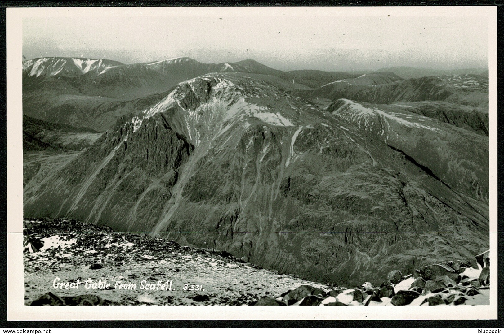 Ref 1251 - Real Photo Postcard - Great Gable From Scafell - Lake District Cumbria - Other & Unclassified