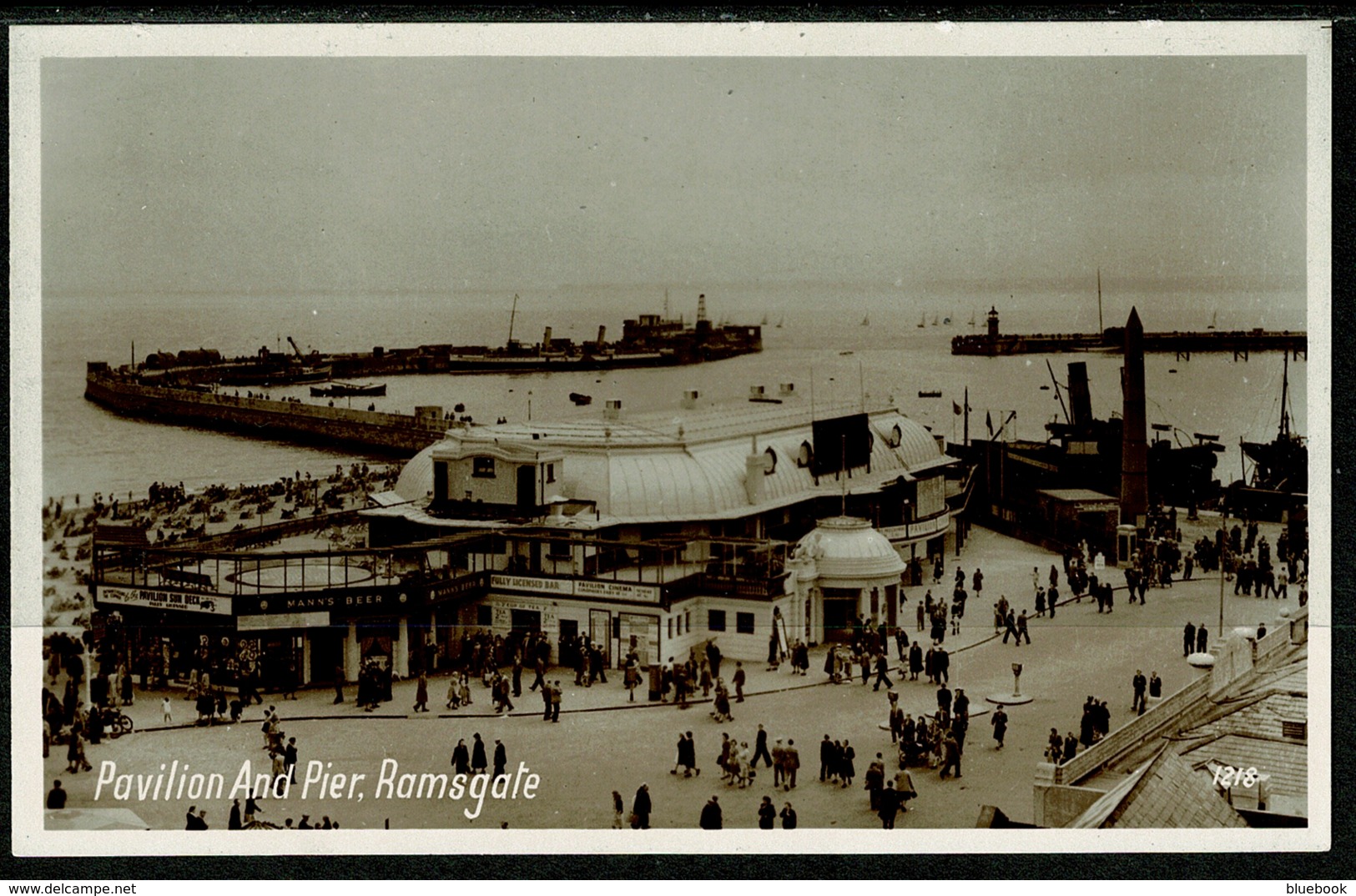 Ref 1251 - Real Photo Postcard - Pavilion & Pier - Ramsgate Kent - Ramsgate