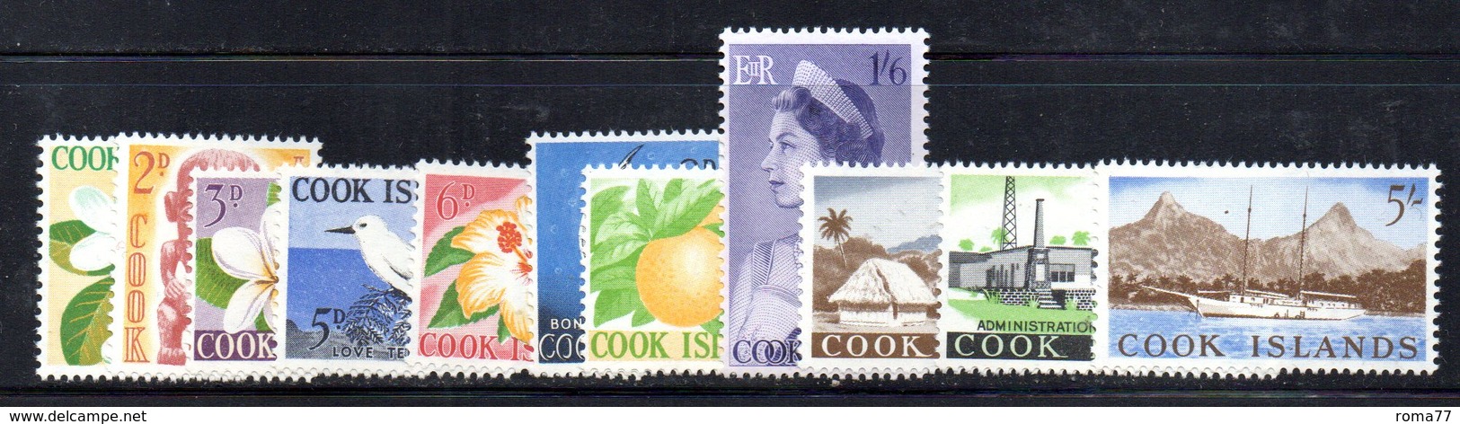 W2976 - COOK ISLANDS 1963 ,  Yvert 89/99  ***  MNH  ORDINARIA - Cook