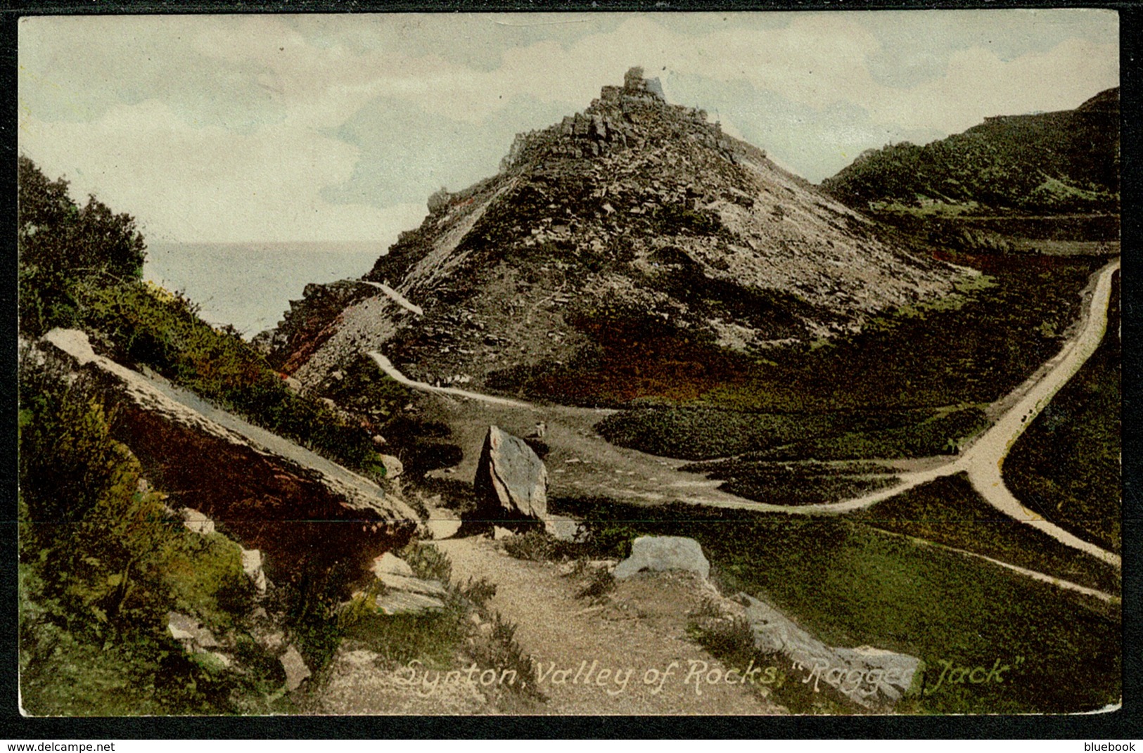 Ref 1252 - Early Postcard - Valley Of Rocks - Ragger Jack Lynton Devon - Plymouth