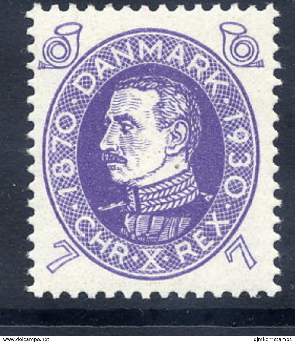 DENMARK 1930 Birthday Of King Christian X 7 Øre MNH / **.  Michel 186 - Nuovi