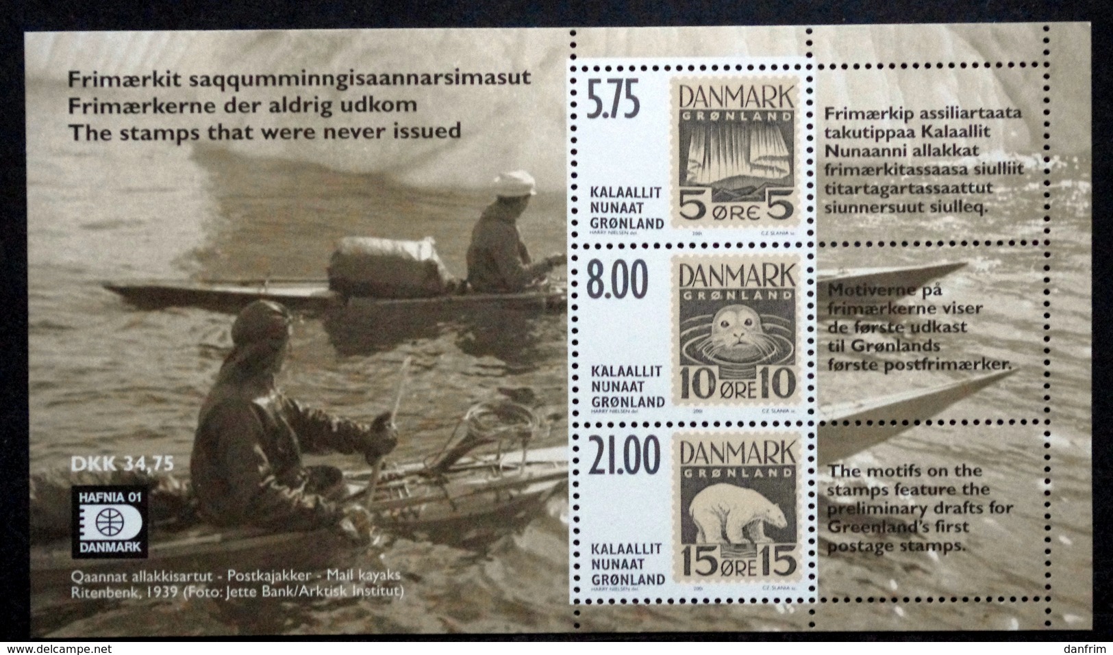 Greenland 2001 HAFNIA '01 Minr.371-73 MNH  ( ** ) ( Lot  Mappe  ) - Ungebraucht