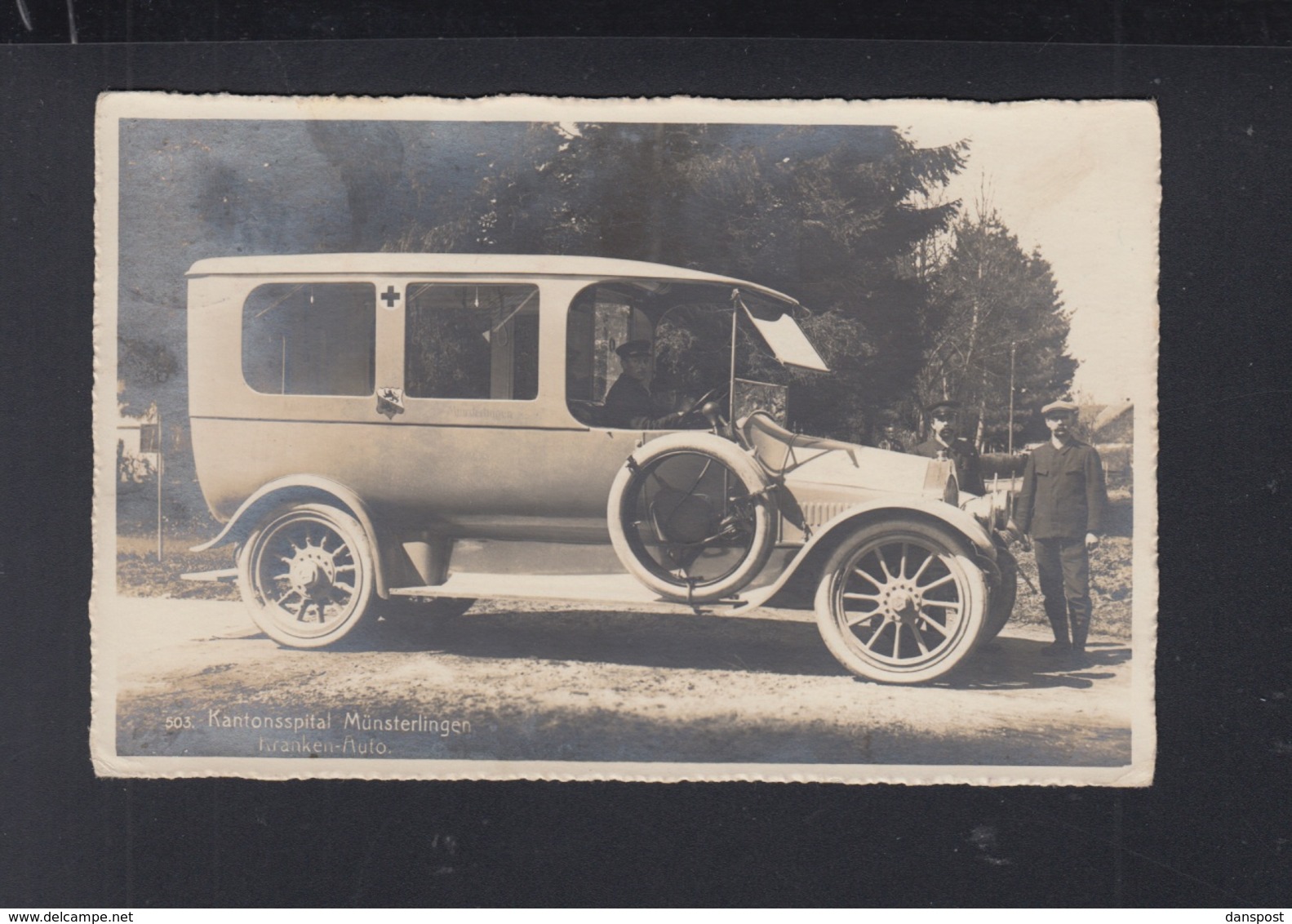 Schweiz AK Kantonsspital Münsterlingen Kranke-Auto1919 - Münsterlingen