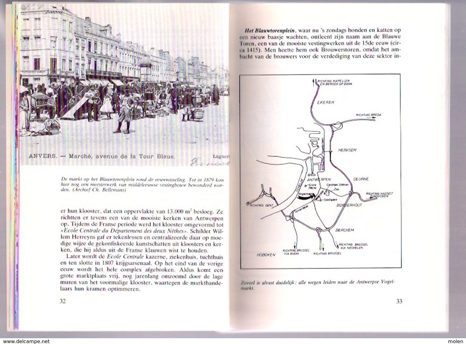 DE ANTWERPSE VOGELMARKT 157pp ©1986 ERFGOED ANTWERPEN VOGEL MARKT geschiedenis heemkunde ANTIQUARIAAT histoire Z715