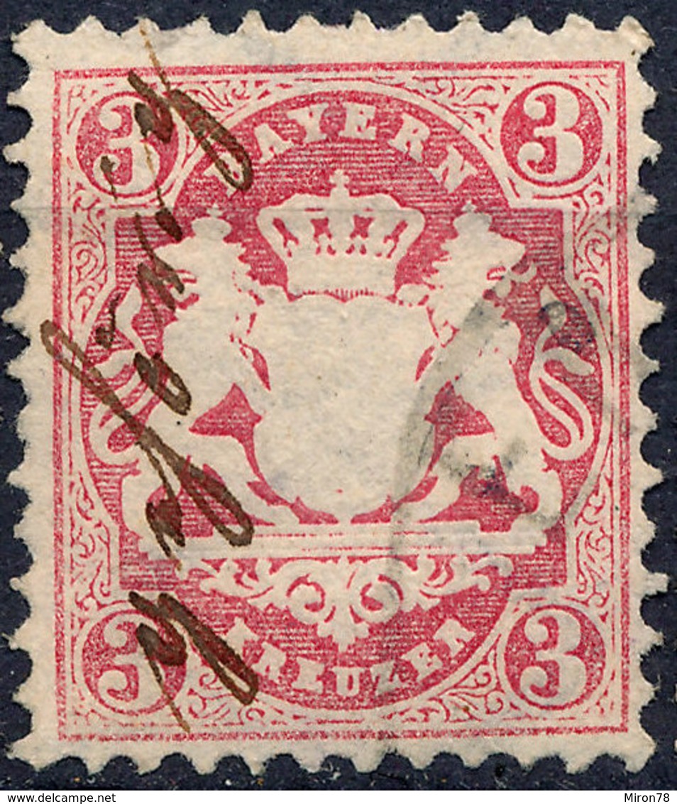 Stamp Bavaria 1870 3kr Used Lot#28 - Autres & Non Classés