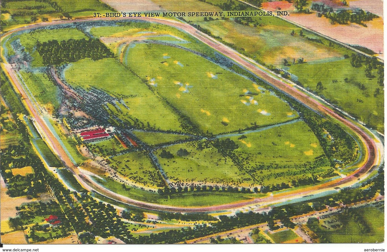 Alte Postkarte INDIANAPOLIS Motor Speedway (aus Der Luft Gesehen) - Sonstige & Ohne Zuordnung