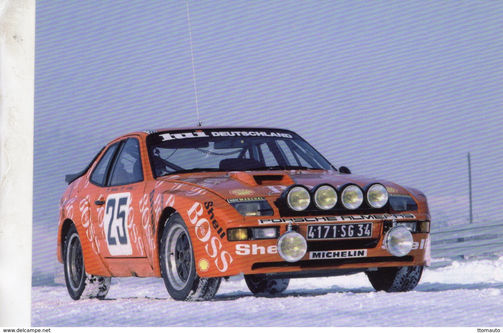 Rallye Monte-Carlo 1982  -  Porsche 924 Carrera GTS  -  Pilotes: Jurgen Barth/Roland Kussmaul   -   Carte Postale - Rally Racing