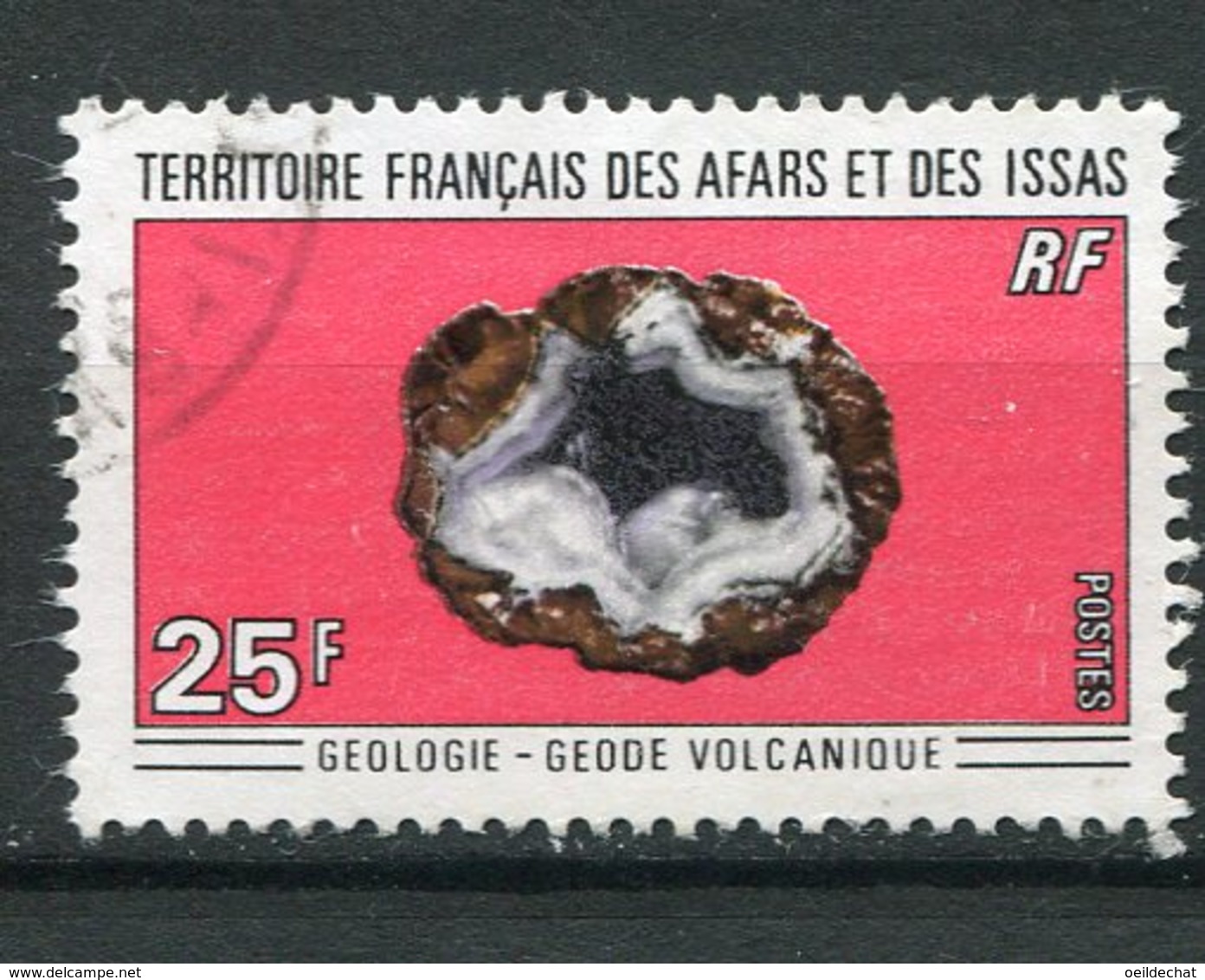 10392  AFARS ET ISAS  N° 370 ° 25 F  Géologie : Géode Volcanique  1971  TB - Gebruikt