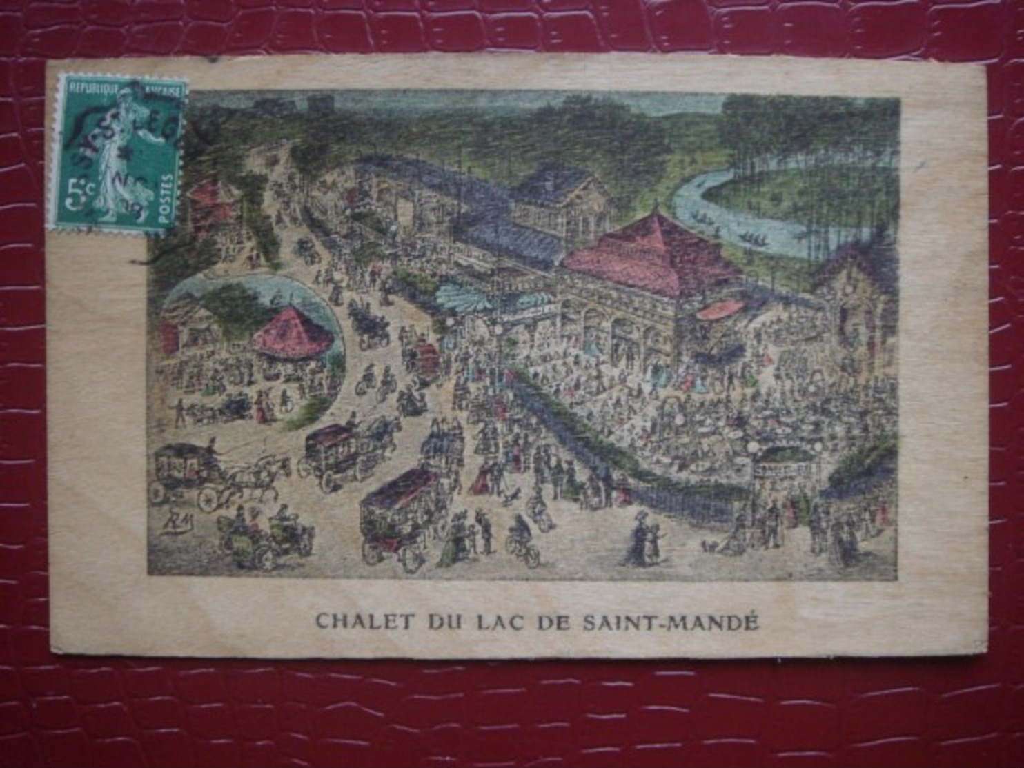 75. Chalet Du Lac De Saint Mande ( Carte En Bois Contreplaqué Très Fin ) - Other & Unclassified