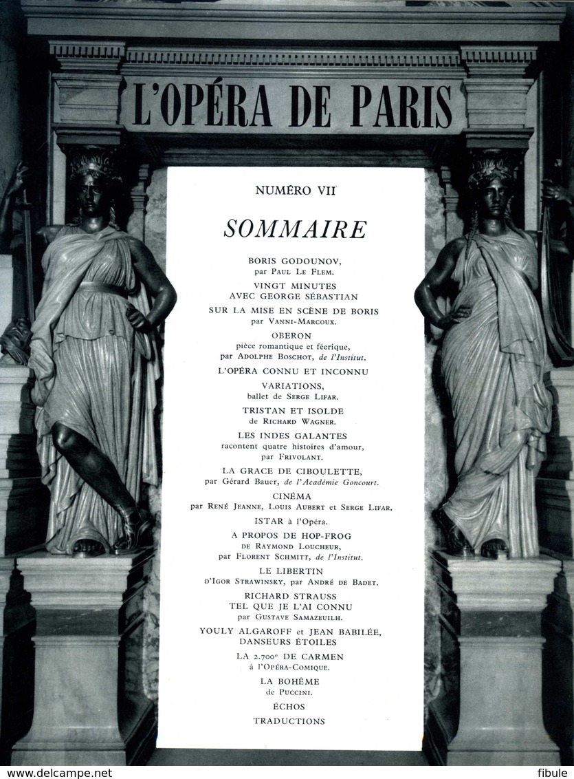 L'Opéra De Paris   Superbe Catalogue De 1953 - Autres & Non Classés
