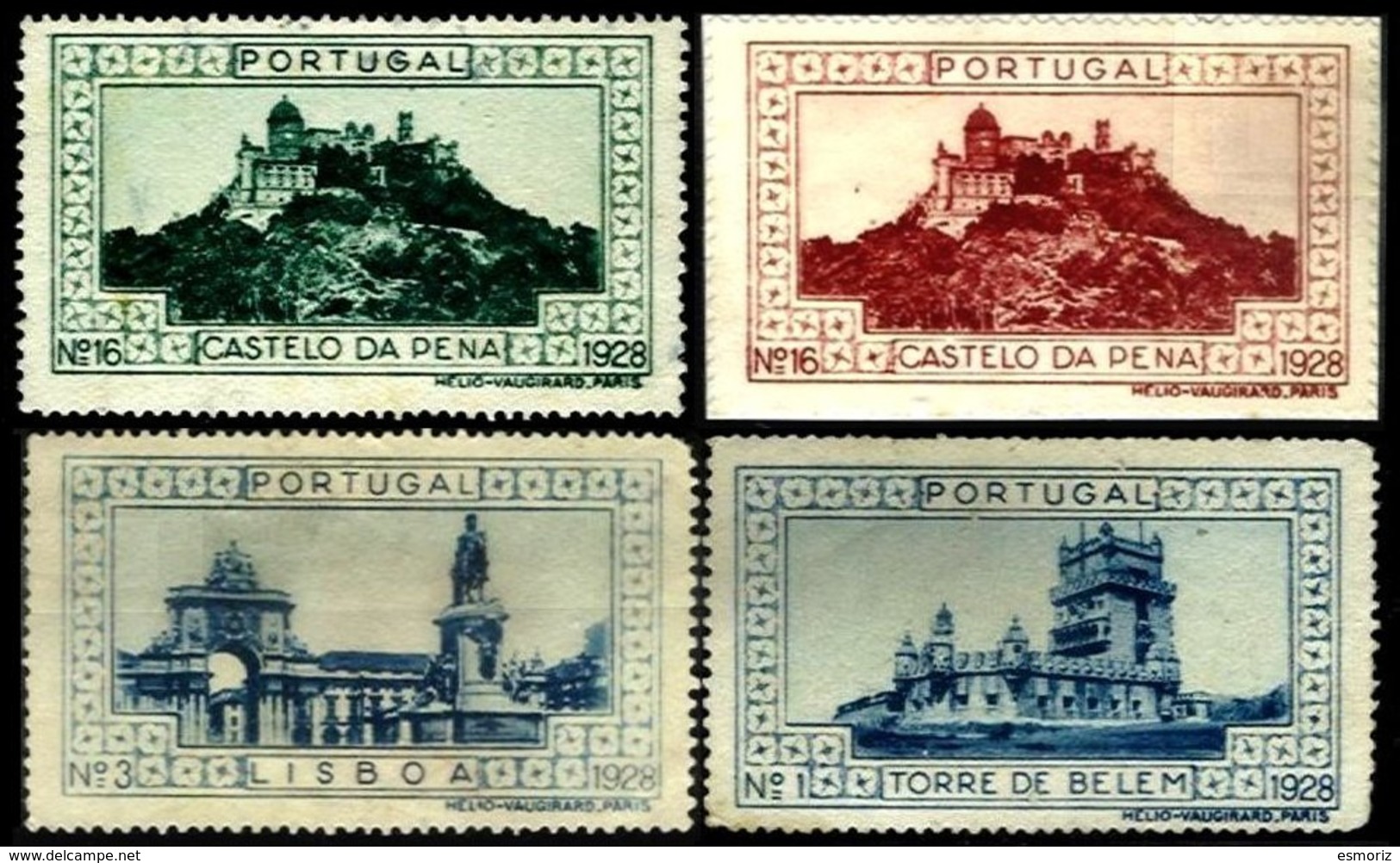 PORTUGAL, Vinhetas Tutísticas, F/VF - Neufs