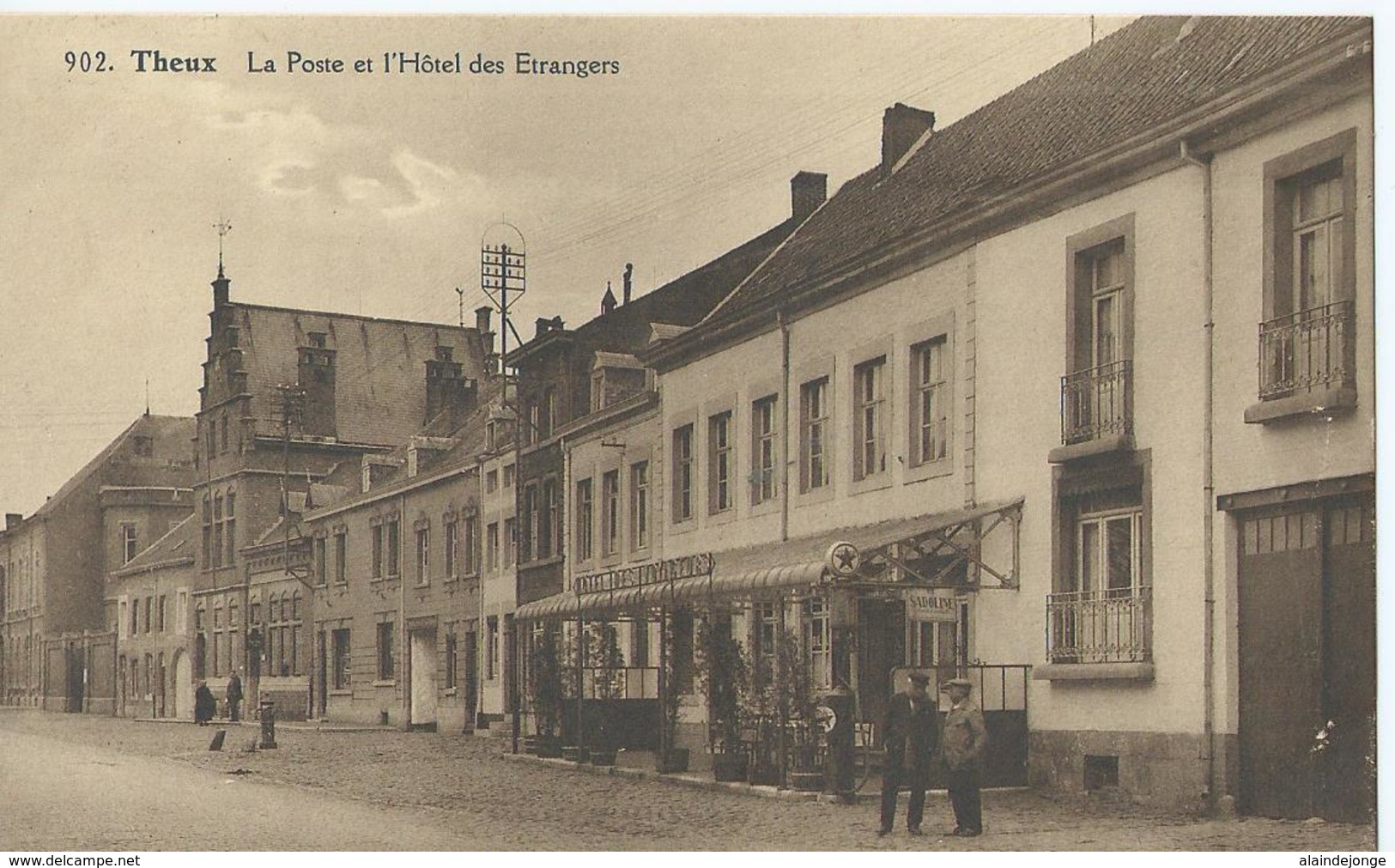 Theux - 902 - Le Poste Et L'Hôtel Des Etrangers - Photo-édit. Hayet-Faymonville, Verviers - Theux